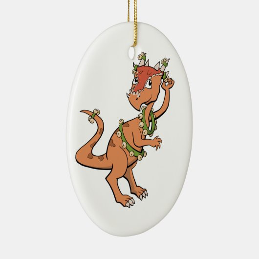 Sleigh Bells Dinosaur Ornament (Rechts)