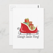 Sleigh Bells Ring Briefkaart (Voorkant / Achterkant)