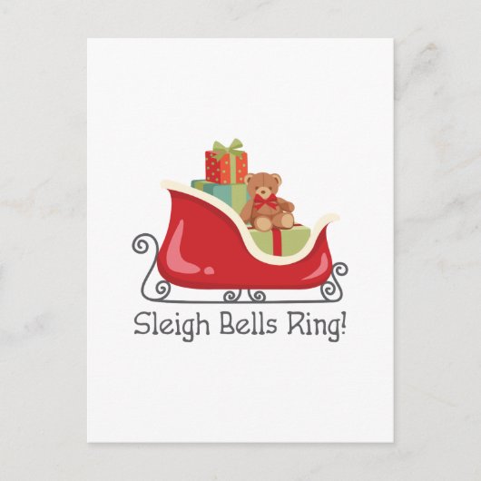Sleigh Bells Ring Briefkaart (Voorkant)