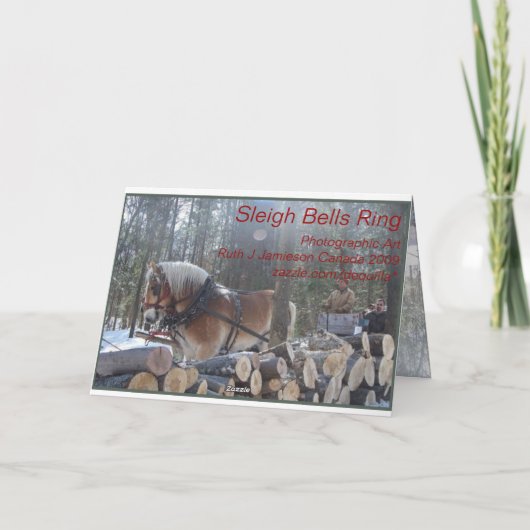 SLEIGH BELLS RING Christmas Kaart (Achterkant)