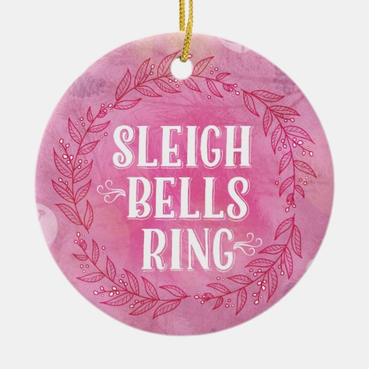 Sleigh Bells Ring - Roze Ornament (Voorkant)