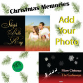 Sleigh Bells Ring 🎅 Sneeuwvlokken Kerstman Kerstm Feestdagenkaart