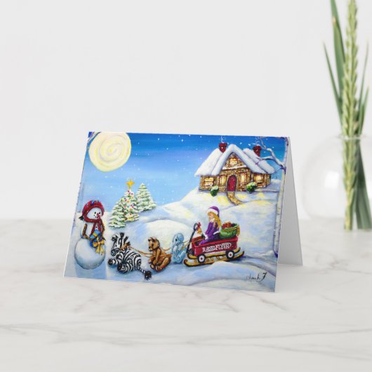 Sleigh Bells Ring Vakantie Kerstmis Kaart (Voorkant)