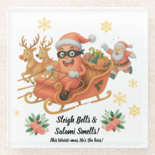 Sleigh Bells & Salami Geuren! Glazen Onderzetter