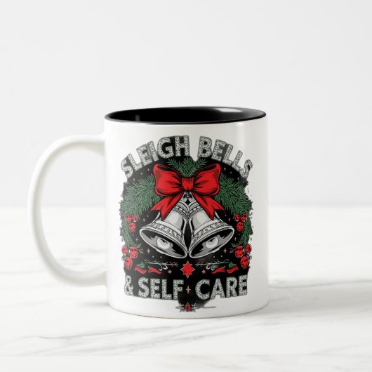 Sleigh Bells & Self Care Tweekleurige Koffiemok (Links)