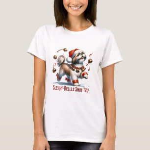 Sleigh Bells Shih Tzu T-shirt