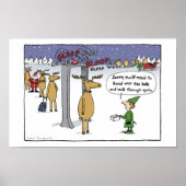 Sleigh Beveiliging - Funny Christmas Cartoon Poster (Voorkant)