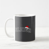 Sleigh Christmas Varsity Minimal Text Santa Hat Fa Koffiemok (Links)