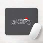 Sleigh Christmas Varsity Minimal Text Santa Hat Fa Muismat (Met muis)