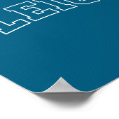 Sleigh Christmas Varsity Minimal Text Santa Hat Fa Poster (Hoek)