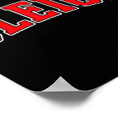 Sleigh Christmas Varsity Text With Santa Hat Famil Poster (Hoek)