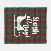 Sleigh de hele dag Kerstmis Fleece Deken (Voorkant (Horizontaal))