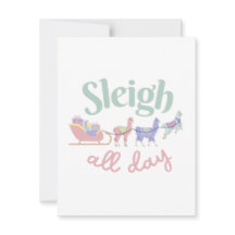 Sleigh de hele dag | Schattigee pastelkleurige lam