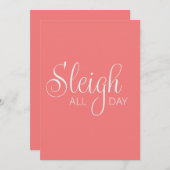 Sleigh de hele dag vakantie Kaart (Voorkant / Achterkant)