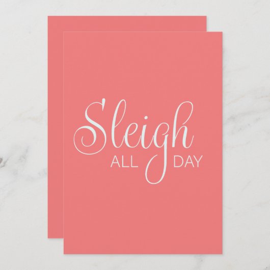 Sleigh de hele dag vakantie Kaart (Voorkant / Achterkant)