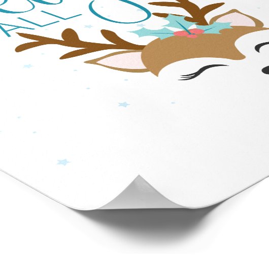 Sleigh de hele dag vakantie teken poster (Hoek)