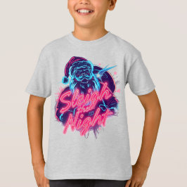 Sleigh de Nacht T-shirt Elektrische Feeststemming