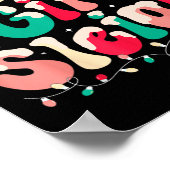 Sleigh Girl Sleigh Christmas Retro Kerstvakantie Poster (Hoek)