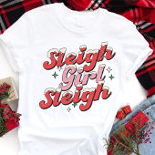 Sleigh Girl Sleigh Feestelijke Rode Kerst Tri-Blend Shirt