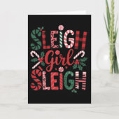 Sleigh Girl Sleigh Funny Little Women's Retro Chri Kaart (Voorkant)