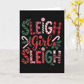 Sleigh Girl Sleigh Funny Little Women's Retro Chri Kaart (Gele Bloem)