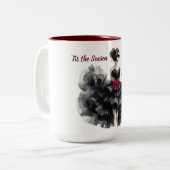 Sleigh hele dag, vakantie seizoen Mode Tweekleurige Koffiemok (Voorkant links)