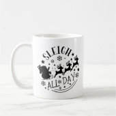 Sleigh hele dag wintervakantie koffiemok (Links)