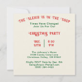 Sleigh in Shop Santa op Elephant Christmas Party Kaart (Achterkant)