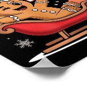 Sleigh Me Funny Adult Humor Gingerbread Man  Poster (Hoek)