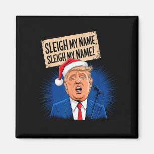 Sleigh Mijn Naam Sleigh Mijn Naam Grappig Trump Zi Magneet