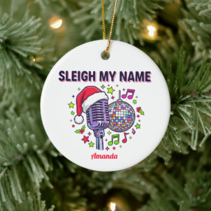 Sleigh M'n Naam Grappige Kerst Ornament Cadeau