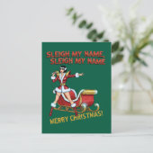 Sleigh My Name Christmas Briefkaart (Staand voorkant)