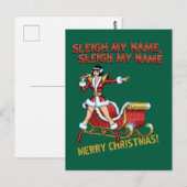 Sleigh My Name Christmas Briefkaart (Voorkant / Achterkant)