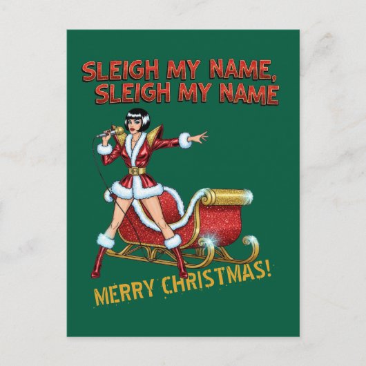 Sleigh My Name Christmas Briefkaart (Voorkant)