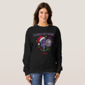 Sleigh My Name Grappige Kerst Muziek Sweatshirt (Voorkant volledig)