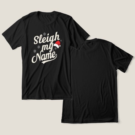 Sleigh Name Vibes Tri-Blend Shirt (Ontwerp Voorkant & Achterkant)