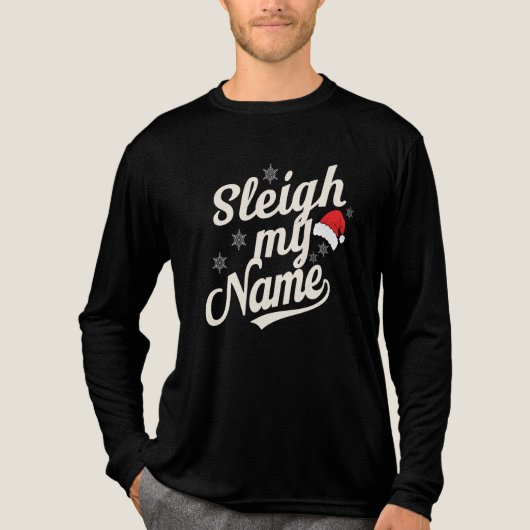 Sleigh Name Vibes Tri-Blend Shirt (Voorkant volledig)