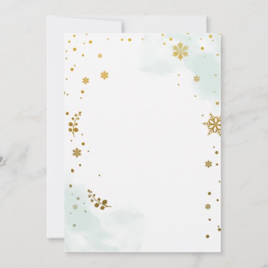 Sleigh Oh What Fun Winter 1e verjaardag Uitnodigin Kaart (Achterkant)