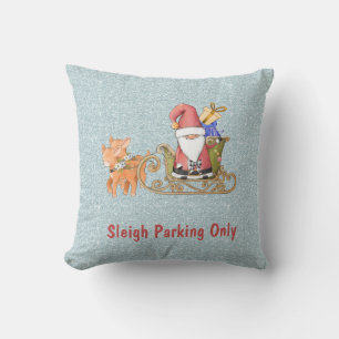 Sleigh Parking only  Kerstmis Kussen