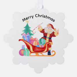 Sleigh Personalised Paper Kaart Ornament