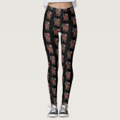 Sleigh Pitbull Dog Funny Kerstmis Leggings (Voorkant)