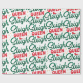 Sleigh Queen Sleigh kerst Cadeaupapier (Vlak)