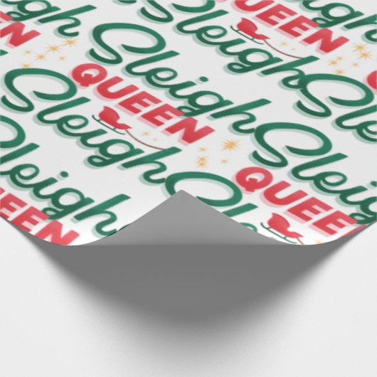 Sleigh Queen Sleigh kerst Cadeaupapier (Hoek)
