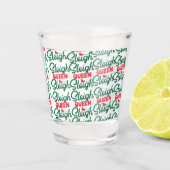 Sleigh Queen Sleigh kerst Shot Glas (Voorkant)