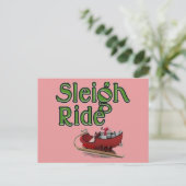 Sleigh Ride Briefkaart (Staand voorkant)