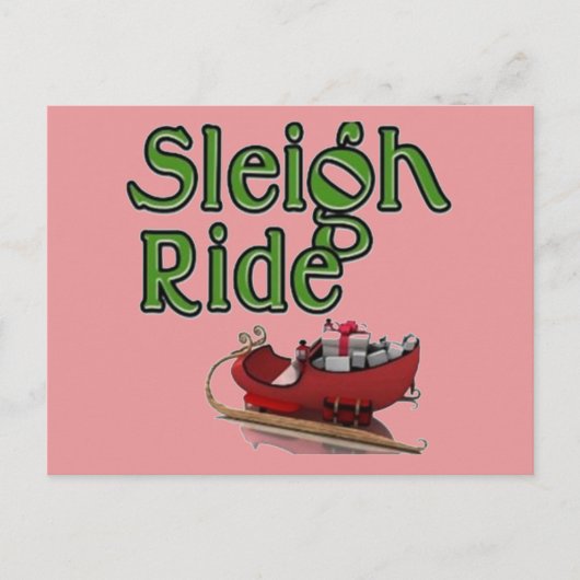 Sleigh Ride Briefkaart (Voorkant)