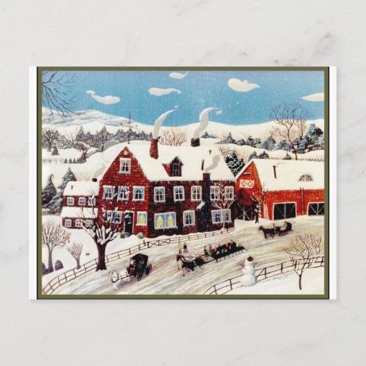 Sleigh Ride Briefkaart (Voorkant)