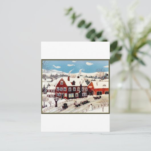 Sleigh Ride Briefkaart (Staand voorkant)