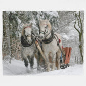Sleigh Ride Fleece Deken (Voorkant (Horizontaal))