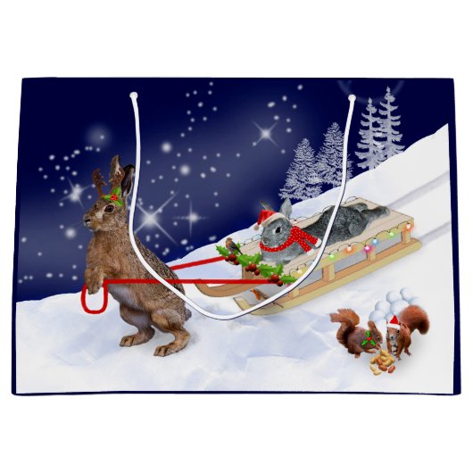 Sleigh Ride Gift-tas Groot Cadeauzakje (Voorkant)